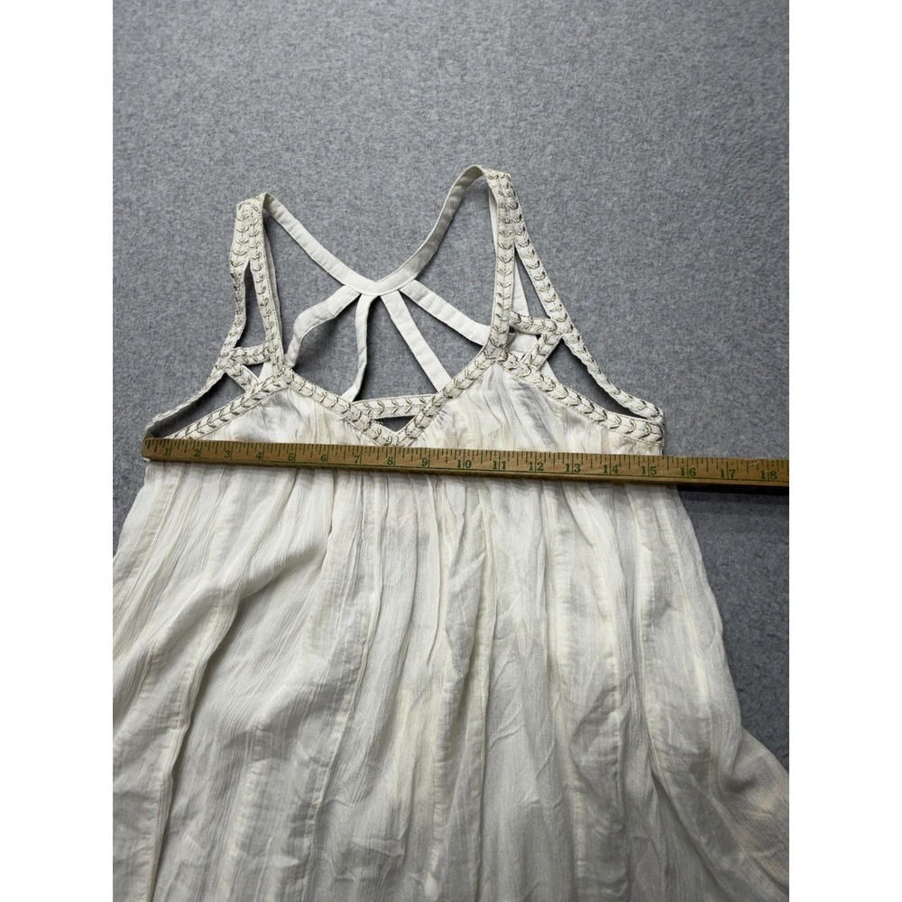 Vanessa Virginia Anthropologie Womens 4 White Boho Strappy Cami NWT - Picture 5 of 13